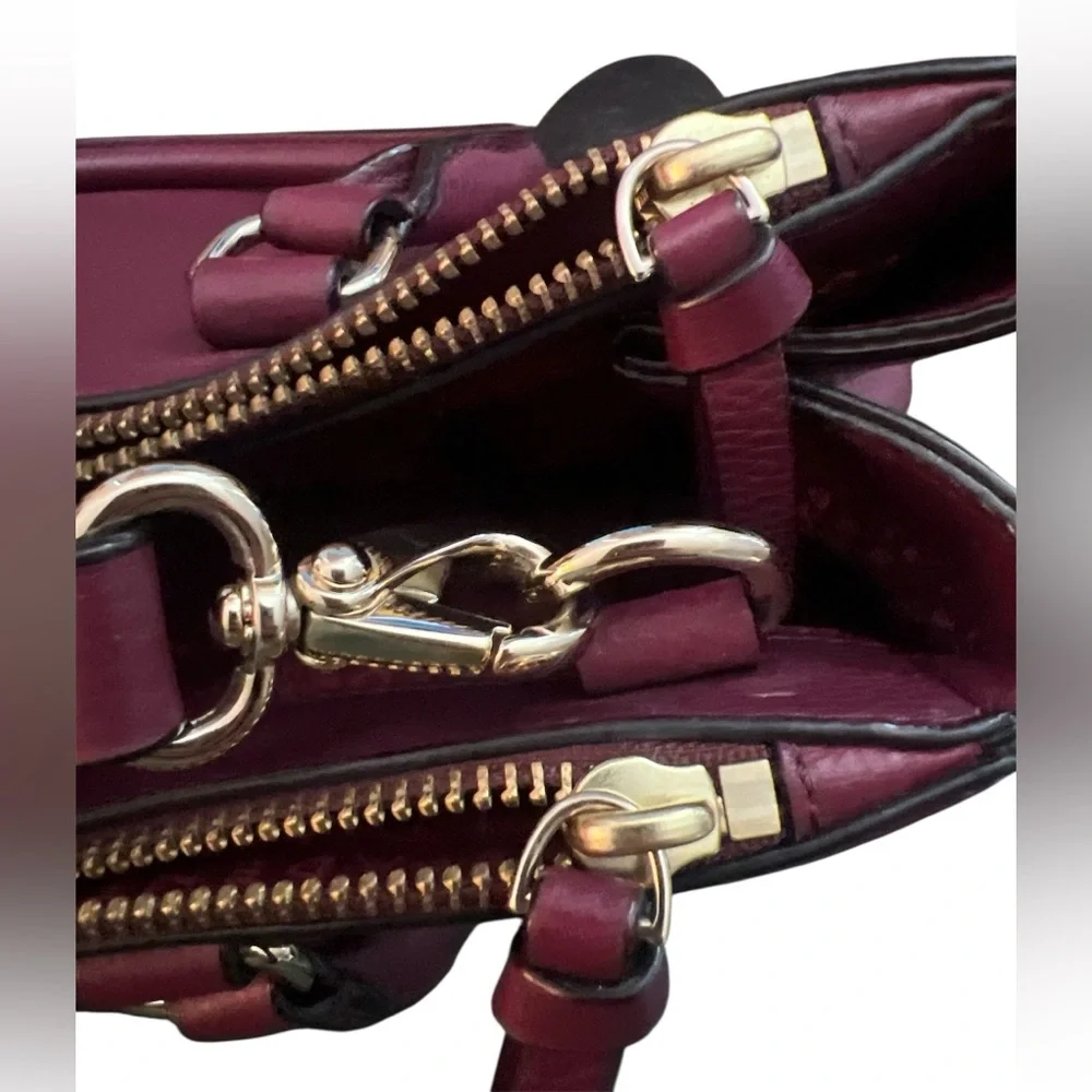 Kate Spade Tote Mulberry Street Leighann Large Burgundy Pebble Grain Leather Bag